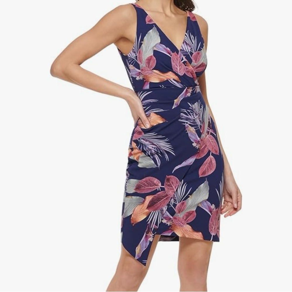 GUESS Women's Sleeveless Printed Origami Dress